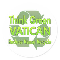 Think Green Vatican City stickers