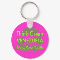 Think Green Venezuela keychains by FlagStore Think Green Venezuela keychains