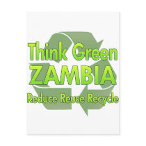 Think Green Zambia postcards by FlagStore Think Green Zambia postcards
