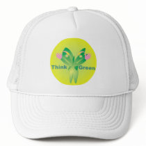 Think Green - Zen Recycle products hats by cleosclassics Think Green - Zen Recycle products hats