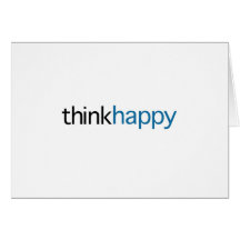 Think Happy (blue edition) Greeting Card