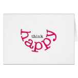 Think Happy (red smile) Cards