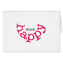 Think Happy (red smile) Cards