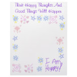 Think Happy Thoughts Book of Shadow Page letterhead