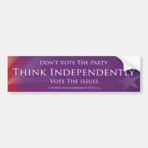 Think Independently Bumper Sticker