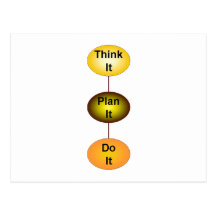 Think It Plan It Do It Postcard