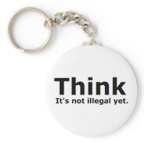 Think it's not illegal yet political gear keychain