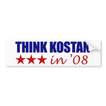 Think Kostan Bumper Sticker bumper stickers