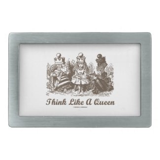 Think Like A Queen (Alice Red White Queen) Rectangular Belt Buckles