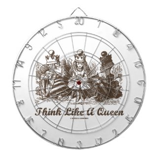 Think Like A Queen (Alice Red White Queen) Dartboards