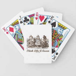 Think Like A Queen (Alice Red White Queen) Bicycle Poker Deck
