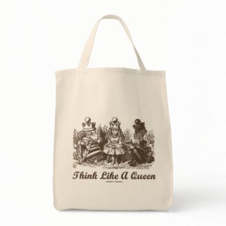 Think Like A Queen Alice White Queen Red Queen bag