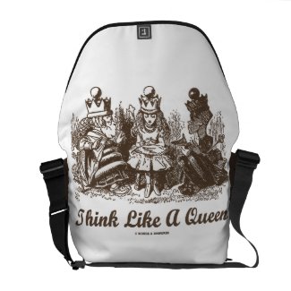 Think Like A Queen Alice White Queen Red Queen rickshawmessengerbag