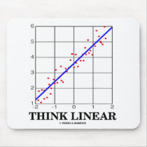 Think Linear (Linear Regression Statistics) mousepads by wordsunwords Think Linear (Linear Regression Statistics) mousepads
