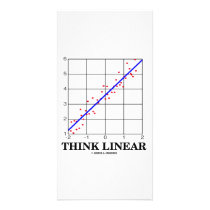 Think Linear (Linear Regression Statistics) Custom Photo Card