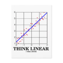 Think Linear (Linear Regression Statistics) postcards by wordsunwords Think Linear (Linear Regression Statistics) postcards