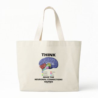 Think Make The Neuronal Connections Happen (Brain) bag