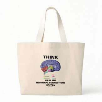 Think Make The Neuronal Connections Happen (Brain) bag