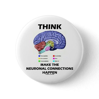 Think Make The Neuronal Connections Happen (Brain) button