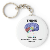 Think Make The Neuronal Connections Happen (Brain) Key Chains