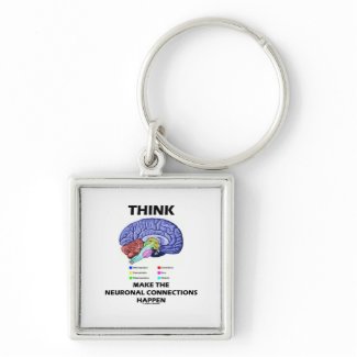 Think Make The Neuronal Connections Happen (Brain) keychain