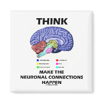Think Make The Neuronal Connections Happen (Brain) Magnet