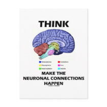 Think Make The Neuronal Connections Happen (Brain) Postcard