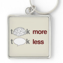 Think more, Talk less Key Chains