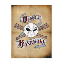 Think Nasty" Ball and Cross bats postcards