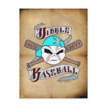 "Think Nasty" Stitch with Cross Bats postcards by dibblebaseball "Think Nasty" Stitch with Cross Bats postcards