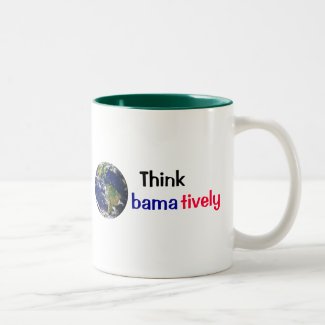 Think Obamatively_world, black, blue, red mug