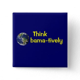 Think Obamatively_world, yellow on blue button