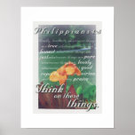 Think on these things poster