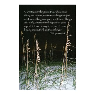 Think on these Things Scripture poster - Version B print