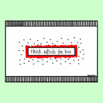 Think Outside the Box Print posters