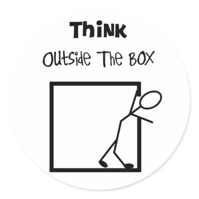 Funny Stickersshirts on Funny  Think Outside The Box   T Shirts  Mugs  Hats  Tote Bags  Cards