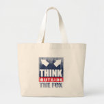 Think outside the fox Faded.png Canvas Bags