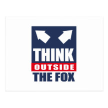 Think outside the fox postcards