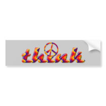 Think Peace bumper stickers