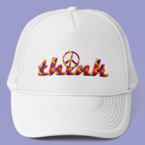Think Peace Hat by MidnightAkita Think Peace Hat