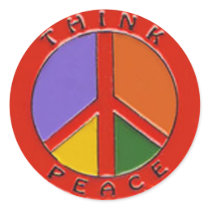 Think Peace stickers