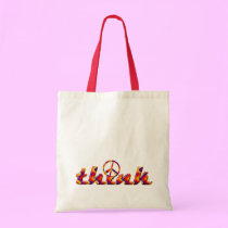 Think Peace Tote Bag bags