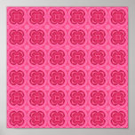 Think Pink Abstract Floral Print