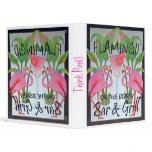 Think Pink Whimsical Flamingo Binder Truly Unique!