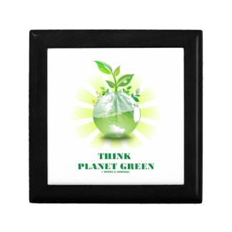 Think Planet Green (Green Leaves Planet Earth) Gift Boxes