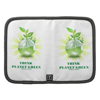 Think Planet Green (Green Leaves Planet Earth) Folio Planner