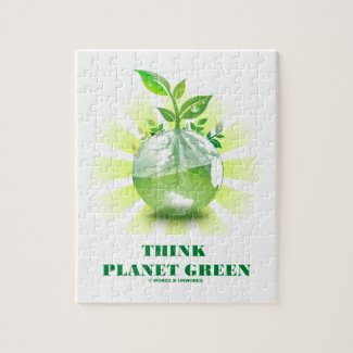 Think Planet Green (Green Leaves Planet Earth) Puzzles