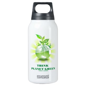 Think Planet Green (Green Leaves Planet Earth) SIGG Thermo 0.3L Insulated Bottle