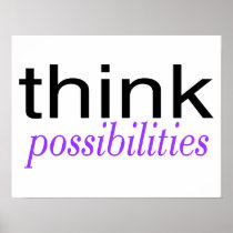 Think Possibilities Purple Poster