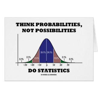 Think Probabilities, Not Possibilities Statistics card